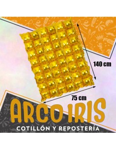 Mylar Cortina Metalizada  75x140  Cm  Desinflado Panel Inflable Inflado Mide 50x100  Cm Shimmer Wall-dorado-plateado-