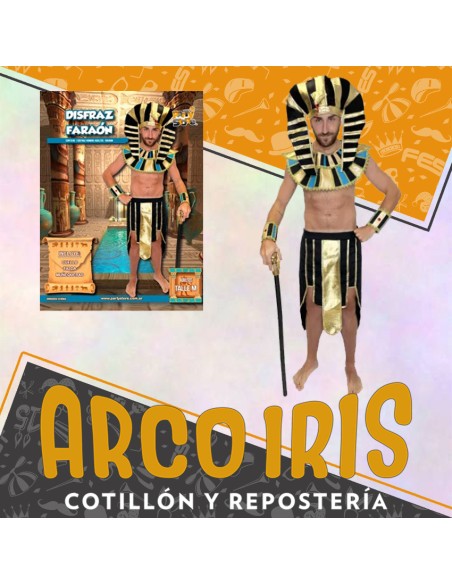 Disfraz Adulto Hombre Faraon - Talle L Halloween Cuello -falda- Munequera- Party Store