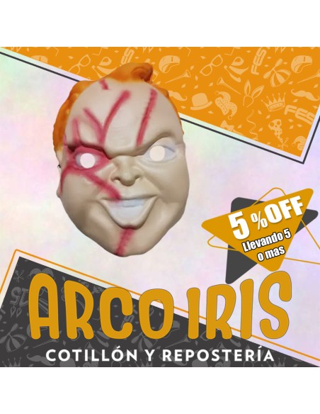 Goma Eva Mascara Chucky Xu +5-5% Promo Por Cantidad --halloween-