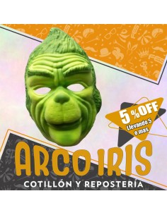 Goma Eva Mascara Grinch Xu +5-5% Promo Por Cantidad -halloween-