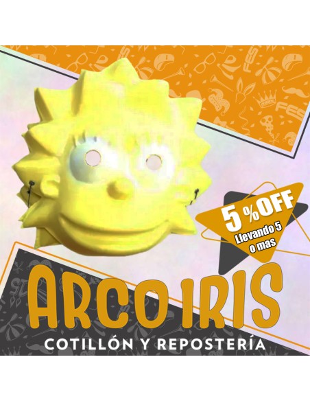 Goma Eva Mascara Simpson Lisa Xu +5-5% Promo Por Cantidad -