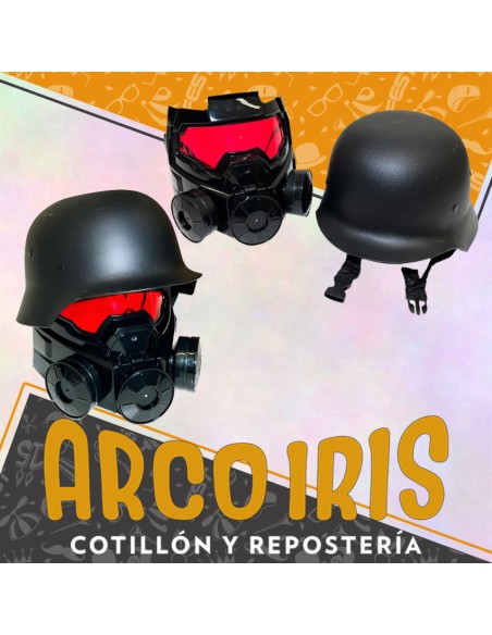 Casco Guerra Quimica  - Party Store-halloween- Radiactivo Nuclear