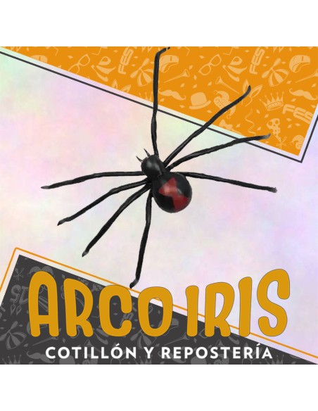 Arana Gigante Roja Y Negra 6x68x15 Cm - Halloween Party Store