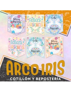 Banderin Felices Pascuas Xu - Pascuas Rondi