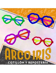 Anteojo Corazon X 4 -varios Colores-cotired- Rotti-