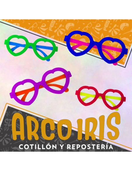 Anteojo Corazon X 4 -varios Colores-cotired- Rotti-