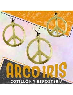 Colgante Simbolo Paz X 3 - Con Cordon Plata/oro Stasio