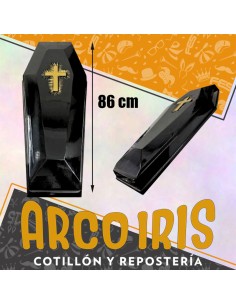 Ataud Plastico Con Cruz 86 Cm -halloween