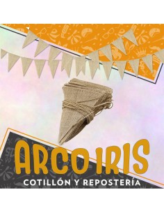 Banderin Tela Arpillera X 3 Mt - Liso