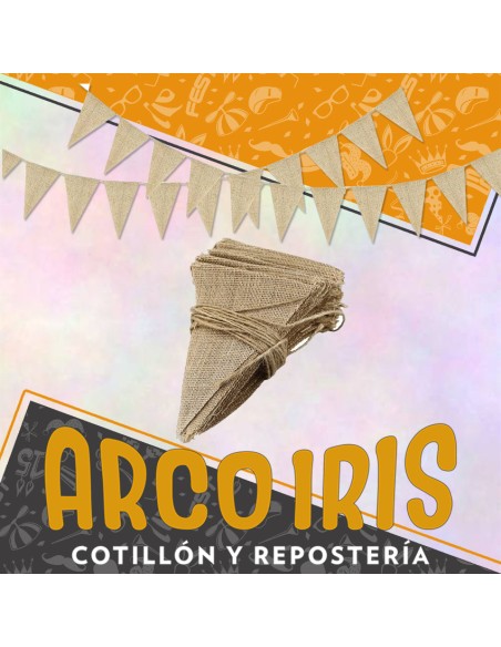 Banderin Tela Arpillera X 3 Mt - Liso