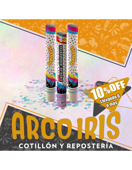Canon 40 Cm Bombucha Papel Iridiscente +6-10% Promo Por Cantidad Circulos Iridiscentes