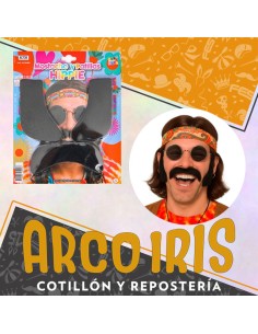 Bigote Mustacho Y Patillas Hippie - Party Store-