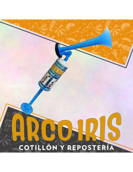 Bocina Interminable Chica 25 Cm - Mundial Party Store-manual-tipo Inflador-