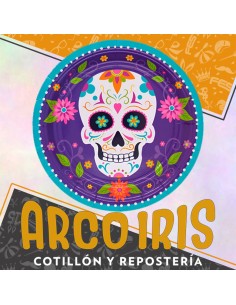 Calavera Mexicana Plato X 6 - Calaca-party Store