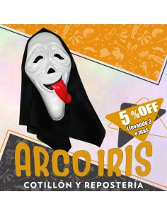 Careta Terror Con Tela Scream Movie Xu +3-5% - Halloween Descuento Por Cantidad Gape