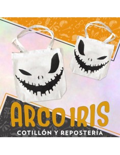 Caramelera Fiselina Blanca 25x25 X 10 Ecologica Halloween Impresa