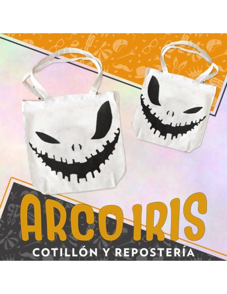 Caramelera Fiselina Blanca 25x25 X 10 Ecologica Halloween Impresa