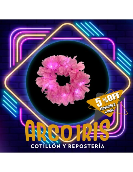 Luminoso Vincha Hawaiana Premium Rosa Chicle Xu +3-5% Promo Por Cantidad Primavera Vincha Clavel Seda