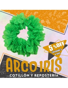 Vincha Hawaiana Premium Verde Ingles Xu +3-5% Promo Por Cantidad Primavera-vincha Clavel Seda-