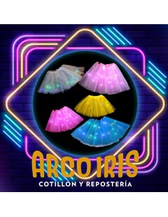 Luminoso Pollera Tul 30 Cm -bailarina China Cat2 Fluo Promo Por Cantidad Primavera Tutu