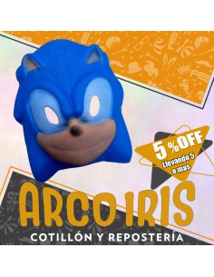 Goma Eva Mascara Sonic Xu +5-5% Promo Por Cantidad -erizo Azul-