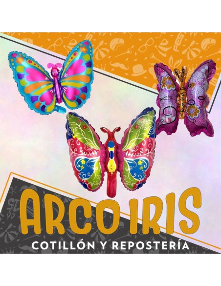 Mylar 10 Mariposa Metal Fantasia Xu - 25 Cm-varios Colores