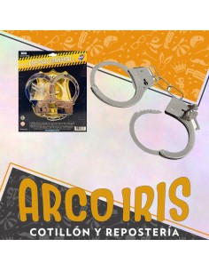 Esposas Plasticas Plateadas Marshall - Party Store