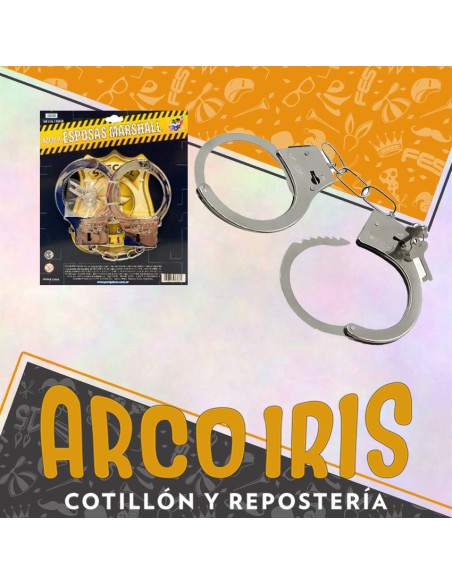 Esposas Plasticas Plateadas Marshall - Party Store