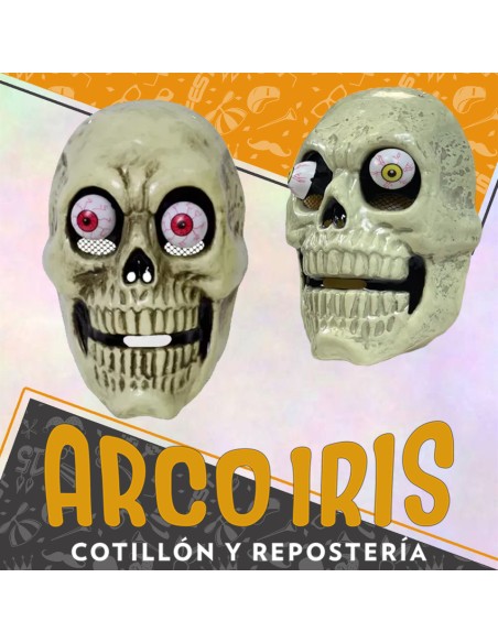 Mascara Rigida Calavera Ojos Saltones - Halloween -resorte-party Store