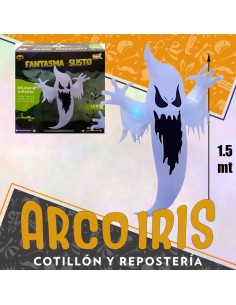 Muneco Inflable Fantasma Susto- 1.5 Mt Con 5 Led Halloween Party Store