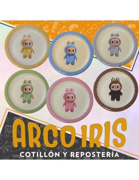 Labubu Plato X 8 -  Gold Mundo