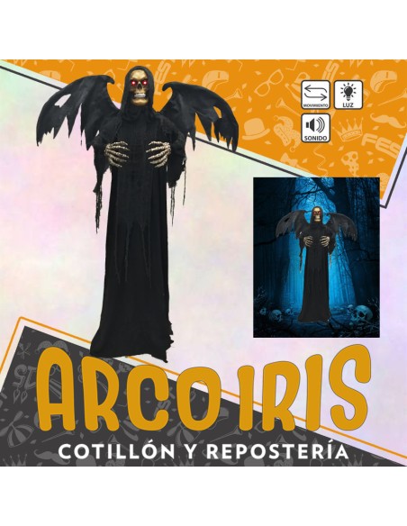 Muneco Representante Del Diablo - 176 X 140 Cm Luz Sonido Y Movimiento Halloween Party Store