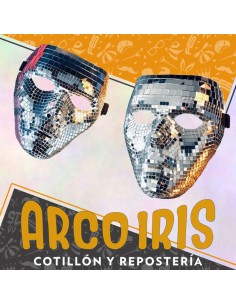 Mascara Rigida Discoball Brillosa - Party Store-tamano Unico-