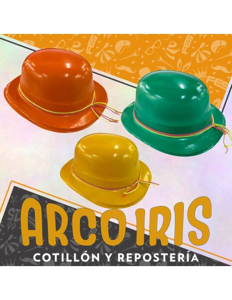 Gorro Bombin Rigido Colores Xu - Coya Verde-naranja-amarillo-rosa Patrio