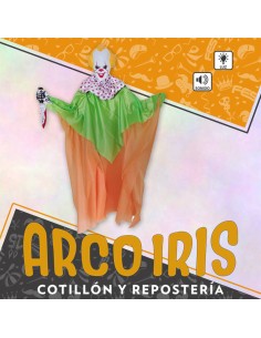 Muneco Payaso Grande 170 Cm Colgante Con Luz Y Sonido Halloween