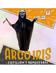 Muneco Calavera Gigante 230 Cm Colgante Con Luz Y Sonido Halloween