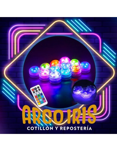 Luminoso 4 Led Sumergible Con Control-luces-hielo Luminoso-centro -multifuncion - Cyber Monday