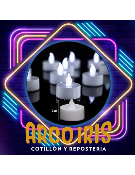 Luminoso Vela Noche 2 Cm X 24 - Caja -luz Fria -