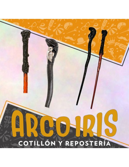 Varita Brujo 44cm - Varios Modelos -vara Calavera -magic Wand                                                   Halloween