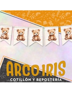 Ositos Banderin Feliz Cumpleanos -banderin Articulado