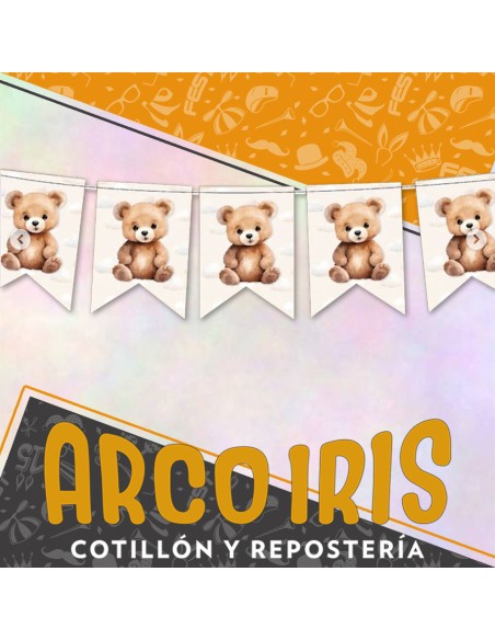 Ositos Banderin Feliz Cumpleanos -banderin Articulado