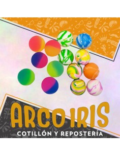 Pelotita Saltarina X 100 Bolsa- Fluo/marmolada/lisas  -