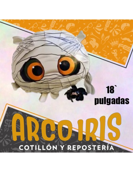 Mylar 18 Halloween Metal Xu- Cara Momia Con Arana