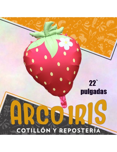 Mylar 22" Frutilla Globo Metalizado Papel