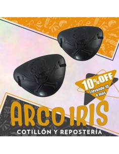 Parche Pirata Plastico Rigido +10-10% Promo Por Cantidad-halloween-