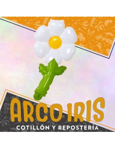 Mylar 14 Flor Margarita Con Tallo Xu Primavera Plastico
