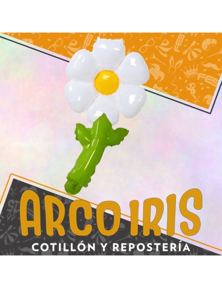 Mylar 14 Flor Margarita Con Tallo Xu Primavera Plastico
