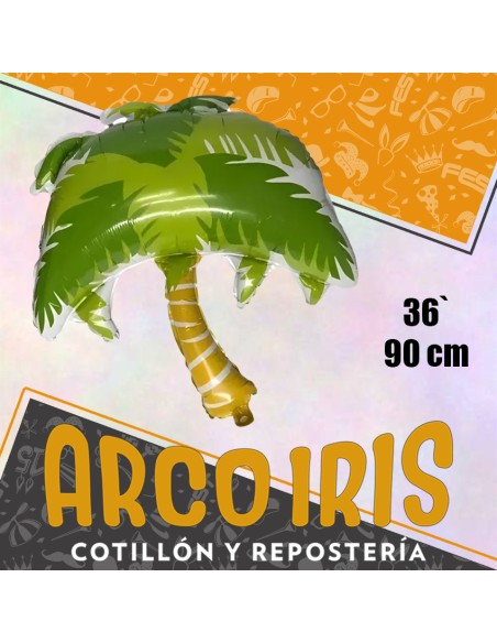 Mylar 36 Palmera Metal Xu - 90 Cm Globo Metalizado Papel