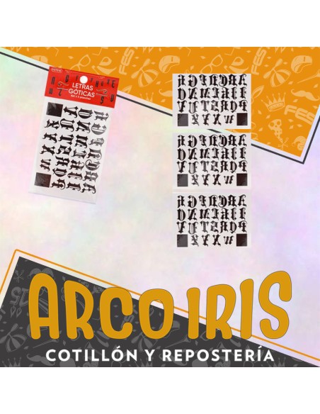 Tatuajes Letras Goticas X 3 Planchas-tattoo -party Store-halloween-