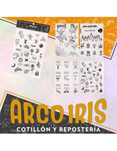 Tatuajes Preso X 4 Planchas-tattoo -party Store-halloween-